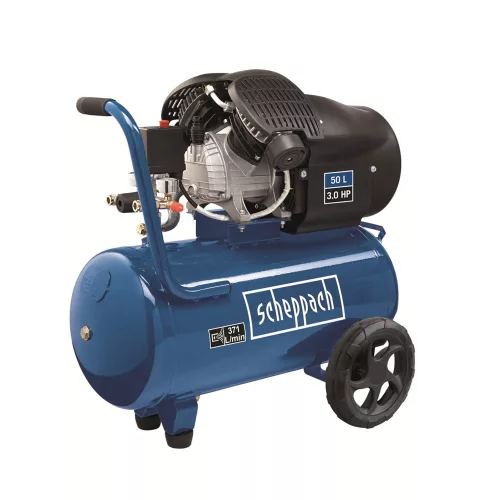 Kompresszor 50 L olajkenésű kéthengeres Scheppach HC 53 dc