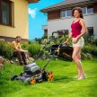 Fűnyíró önjáró akkus szénkefe nélküli motorral 4 az 1-ben, 40 V Riwall PRO RALM 4640 SPi (akku és töltő nélkül)