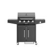 Gázüzemű grillsütő, 4+1 gázégővel, 15 kW Riwall RGG 41