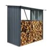 Tűzifatároló lejtős tetővel 2 x 1,5 m (antracit) Riwall PRO RMWS 3x7 Anthracite