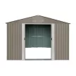 Fém kerti tároló 3 x 2,4 m nyeregtetővel (barna) Riwall PRO RMSA 8x10 brown