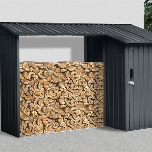 Tűzifatároló fészerrel 2,7 x 1,6 m (antracit) Riwall PRO RMWS 3x9 Anthracite