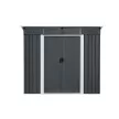 Fém kerti tároló 2,4 x 2,8 m lapostetővel (antracit) Riwall PRO RMSP 9x8 antracit LUX