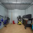 Fém kerti tároló 2,4 x 2,8 m lapostetővel (antracit) Riwall PRO RMSP 9x8 antracit LUX