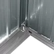 Fém kerti tároló 2,4 x 2,8 m lapostetővel (antracit) Riwall PRO RMSP 9x8 antracit LUX