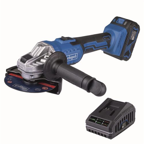 Akkus sarokcsiszoló,125 mm, IXES 20 V Scheppach C-AG125-X-L-SET