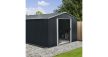 Fém kerti tároló 3 x 3,7 m nyeregtetővel (antracit) Riwall PRO RMSA 12x10 Anthracite