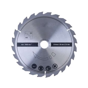   TCT fűrészlap (254 x 30 x 2,8 mm, 24 fogú) Scheppach HS 254 / HM 110 MP / HM 100 T-hez