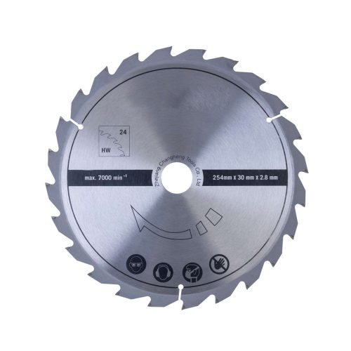 TCT fűrészlap (254 x 30 x 2,8 mm, 24 fogú) Scheppach HS 254 / HM 110 MP / HM 100 T-hez