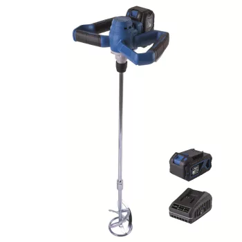   Akkus építőanyag-keverő indukciós motorral IXES 20V (4Ah akkuval és 2,4A töltővel) Scheppach BC-PMX100-X-SET L