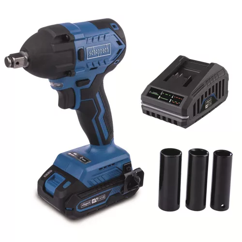 Akkus ütvecsavarozó IXES 20V (2 Ah akkuval és 2,4A töltővel) Scheppach BC-IW350-X-SET S