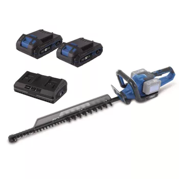   Akkus sövényvágó IXES 2x20V (2db 2Ah akkuval és 2,4A dupla töltővel) Scheppach BC-HT720-X-SET S2