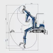 Mini forgó kotrógép Scheppach EXC 1400