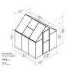 Polikarbonát üvegház Palram multiline 6x6