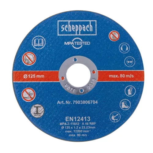 Csiszolótárcsa készlet 125 mm (12 db) Scheppach