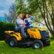 Kéthengeres fűnyírótraktor, 102 cm, hátsókidobással és hidrosztatikus váltóval Riwall PRO RLT 102 HRD TWIN