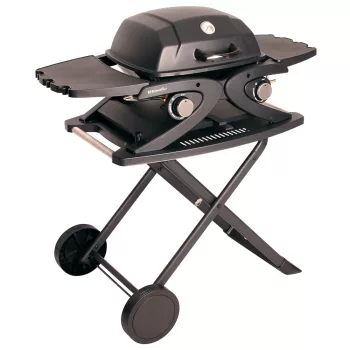   Gázüzemű mobil grillsütő 4,2 kW, 2 gázégővel és összecsukható asztallal Riwall PRO RGG 20 Compact SET