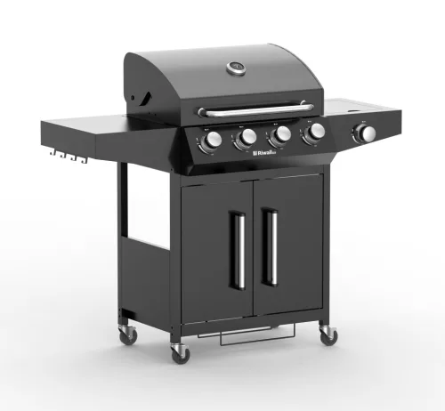 Riwall PRO RGG 41 gázüzemű grillsütő 15 kW, 4+1 gázégővel