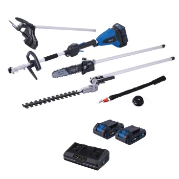   Scheppach BC-MFH400-X-SET S2 akkus multifunkciós gép 4 az 1-ben IXES 20 V (2x2Ah akkuval és dupla töltővel)