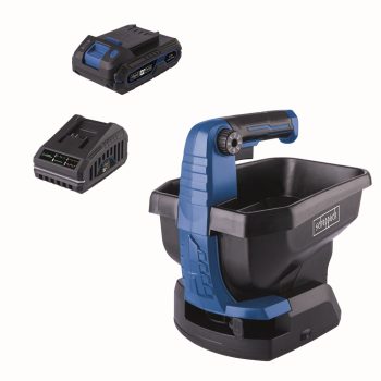   Akkus szórógép IXES 20 V (2Ah akkuval és 2,4A töltővel) Scheppach C-GSP800-X