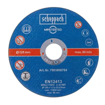Csiszolótárcsa készlet 125 mm (12 db) Scheppach
